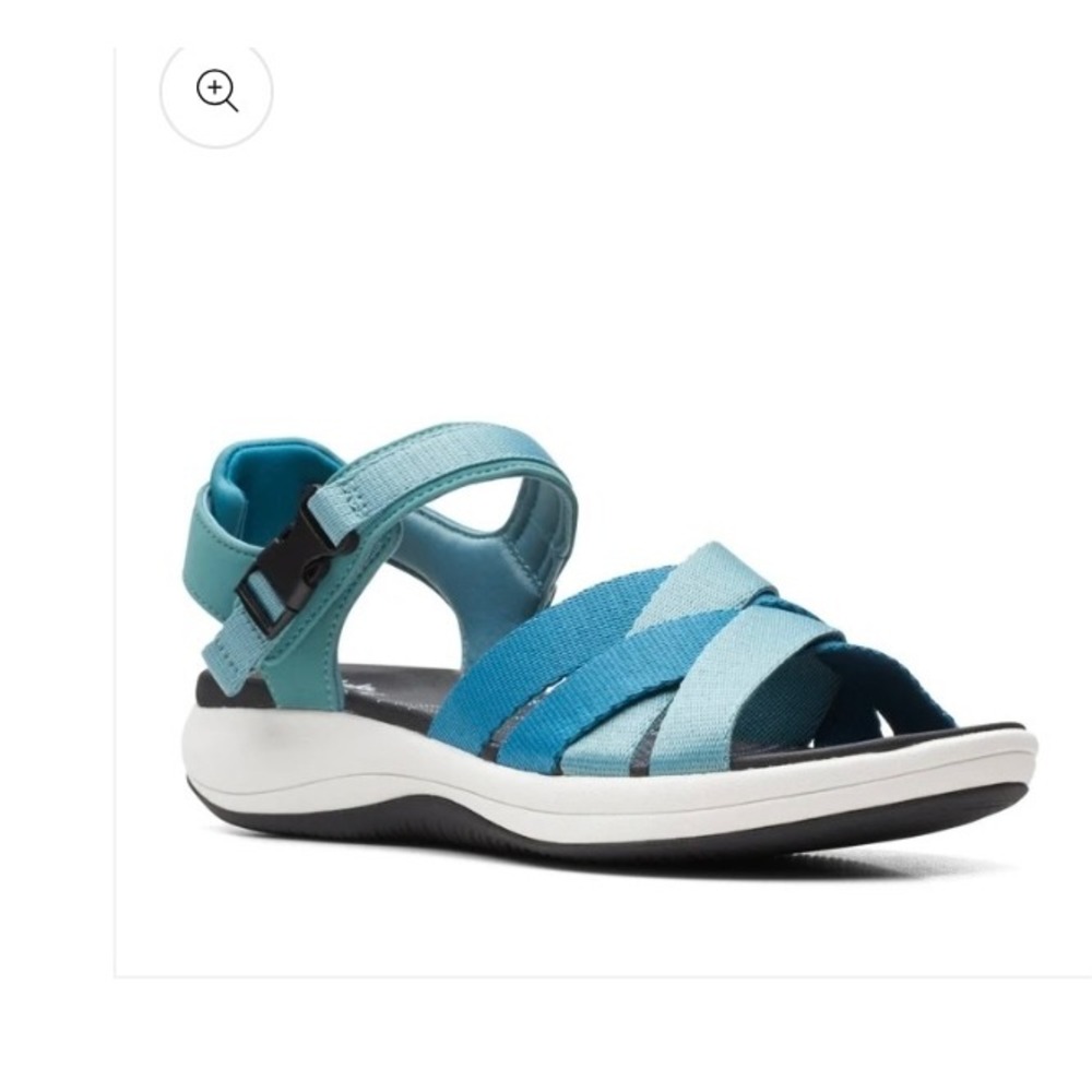 Clarks Cloudsteppers Mira Tide Teal Multi Strappy Sports Sandals Womens 8 M